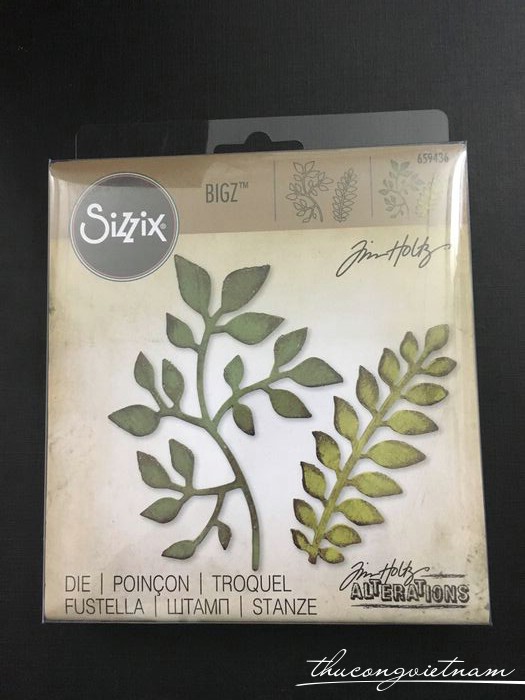 T4010003-659436-Khuôn cắt Sizzix Bigz Die Garden Greens